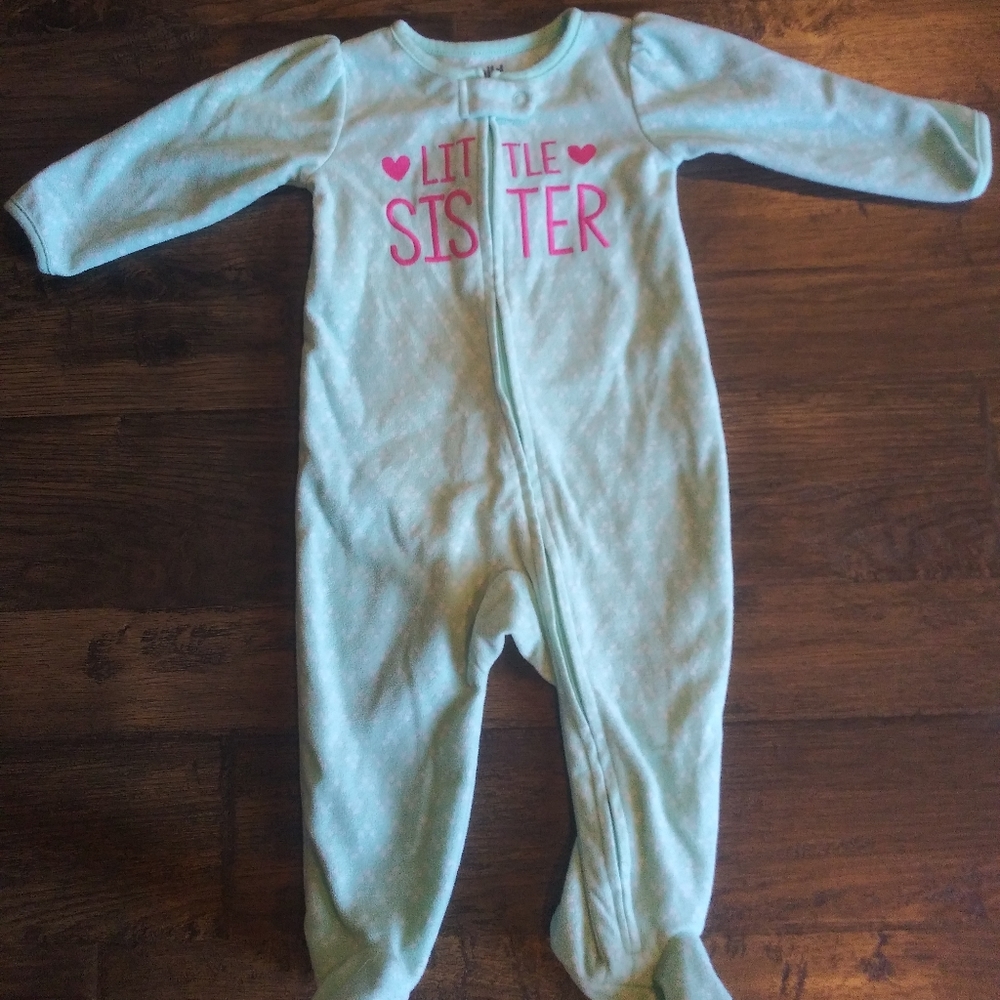 Carter's warm zip up footed onesie